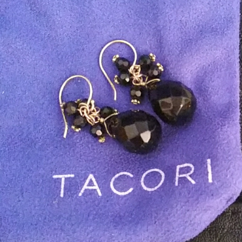 Tacori 18k Gold and Black Onyx Earrings
